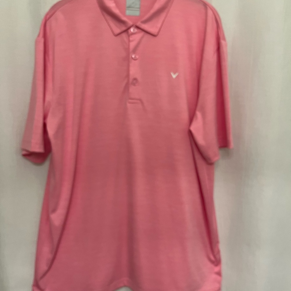 Callaway Opti-Dry Men’s Pink Golf Polo Size L
